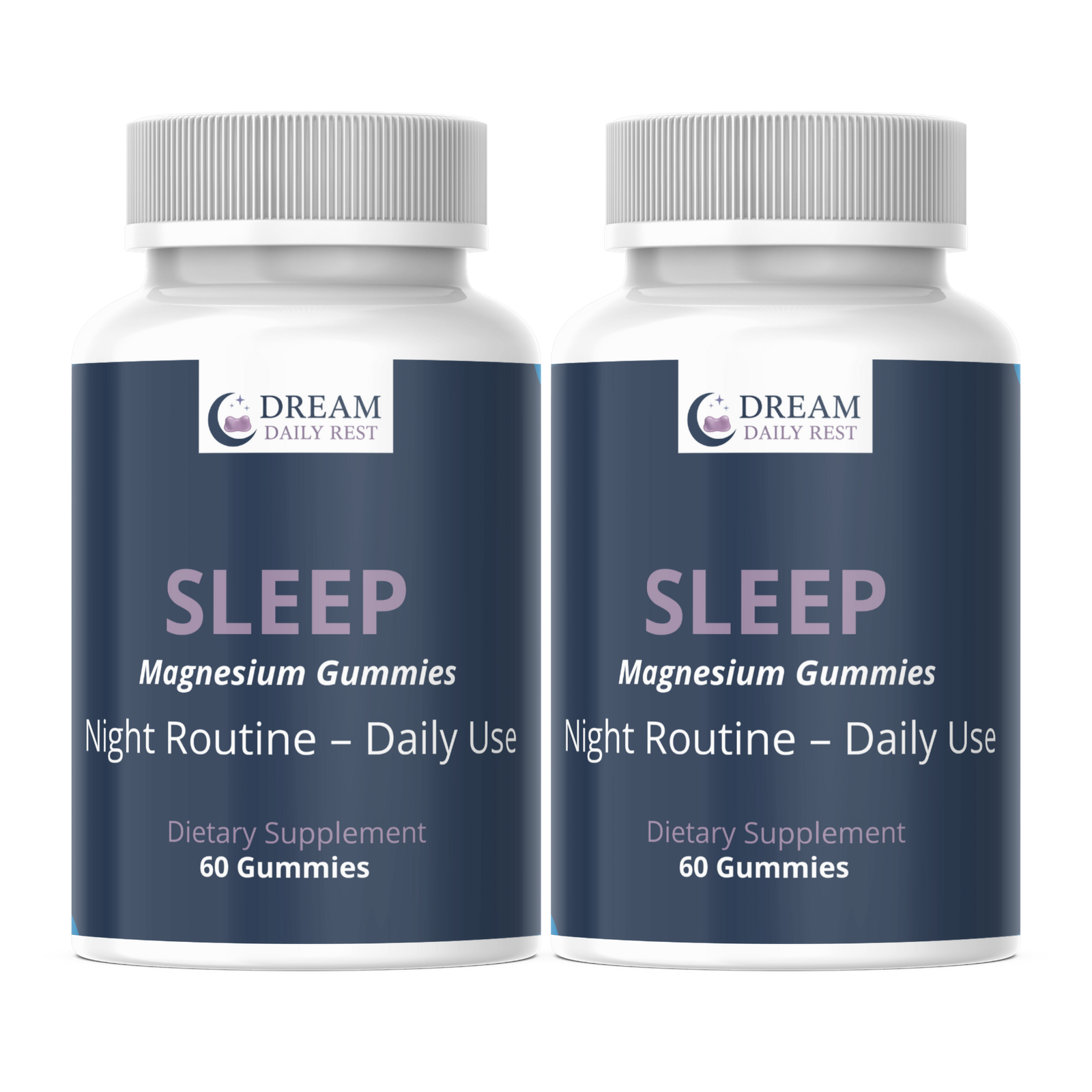 Sleep Magnesium Gummies (2 Bottles - 60 Gummies)